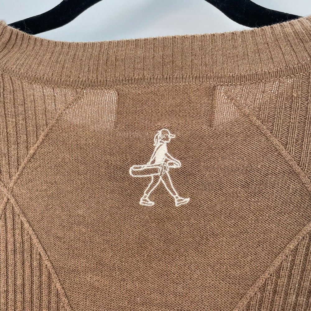 Draw & Fade Merino Wool Blend Diamond Knit Crew Neck Sweater L Capsule - Picture 10 of 11